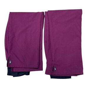 Womens AVE Scrub Pants XL Plum Burgundy  Stretchy Comfortably Fit Lot 2 Nursing